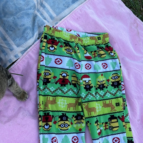 Despicable Me Minions Fleece Elastic Waist Pajama Pants PJs Bottoms Green Boys M - Picture 10 of 16